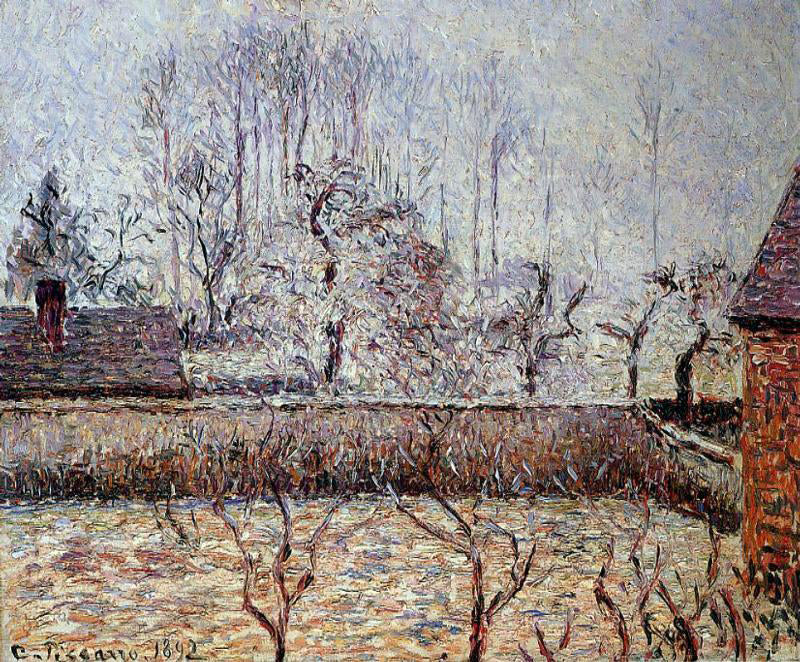 Camille Pissarro Landscape, Frost and Fog, Eragny - Hand Painted Oil Painting