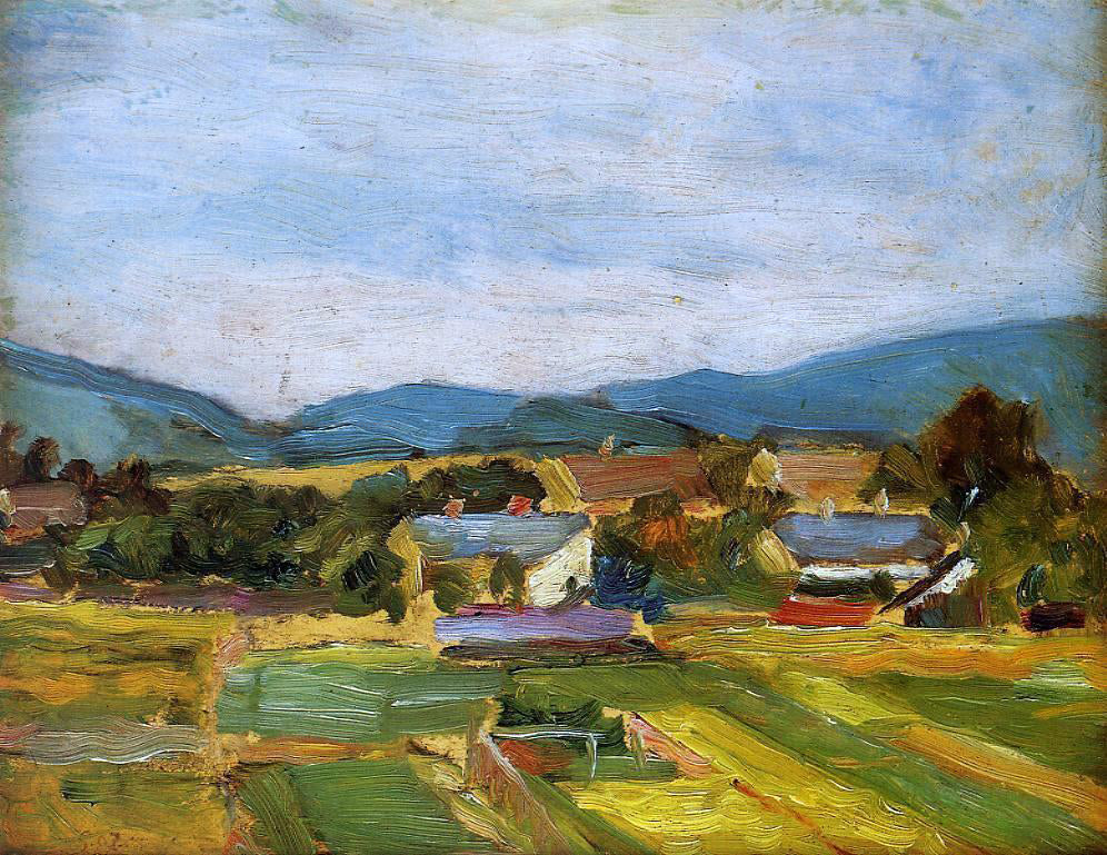 Egon Schiele Landscape in Lower Austria - Hand Painted Oil Painting