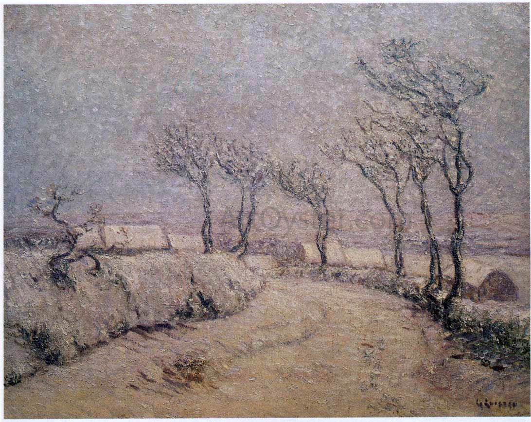 Gustave Loiseau Landscape in Snow - Hand Painted Oil Painting