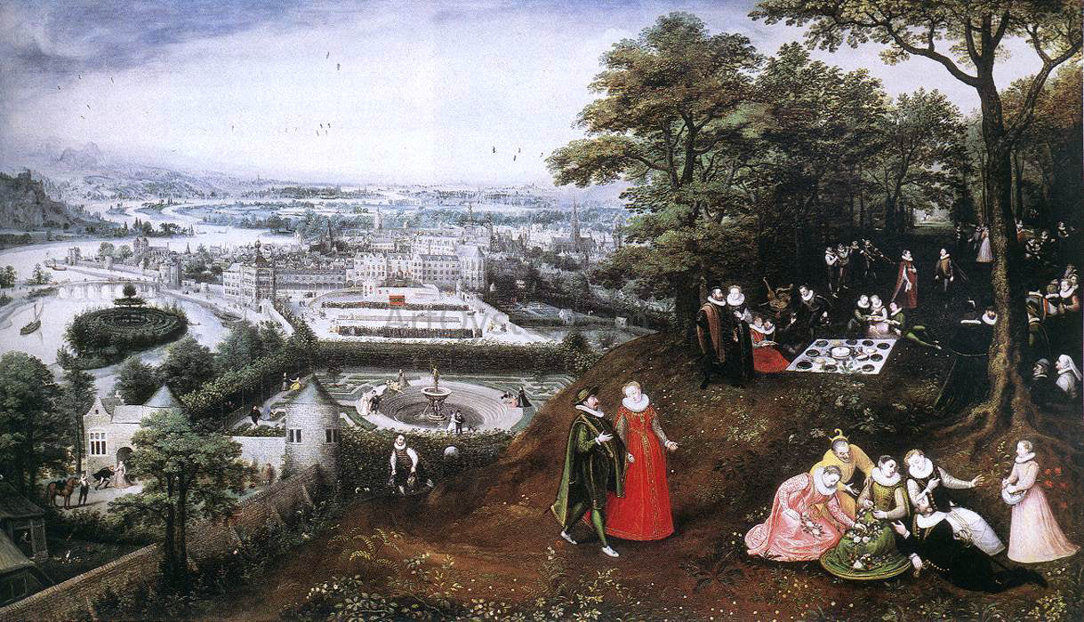 Lucas Van Valkenborch Landscape in Spring - Hand Painted Oil Painting