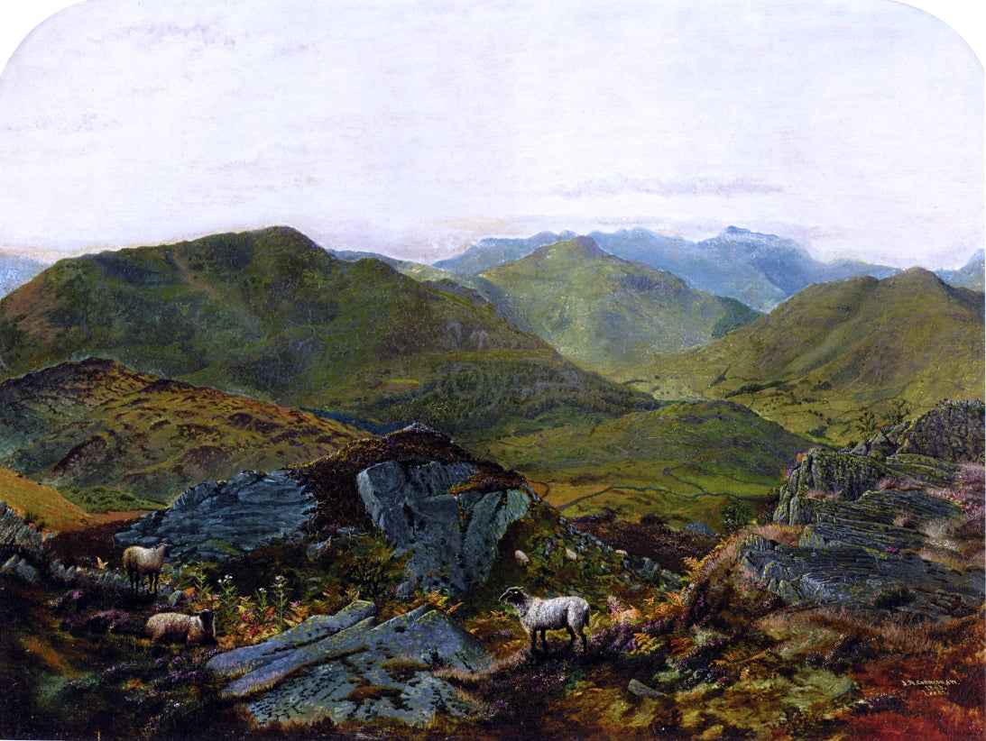 John Atkinson Grimshaw Landscape in the Lake District - Hand Painted Oil Painting