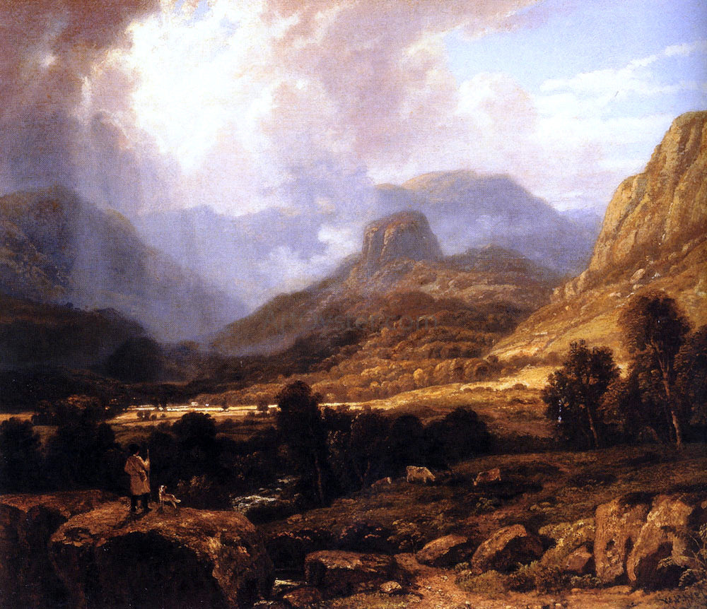  William Havell Landscape in the Lake District with the Vale of St. John between Thirlmere and Keswick - Hand Painted Oil Painting