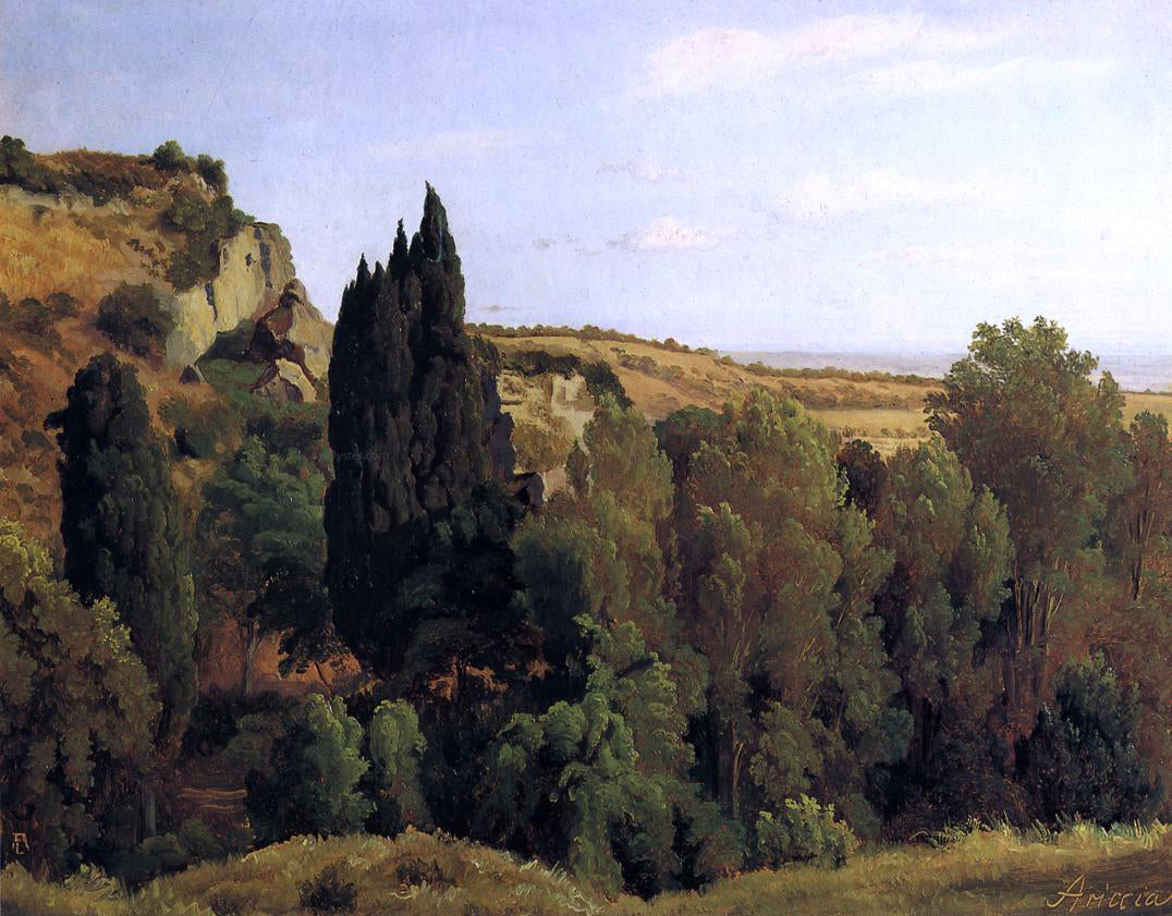 George August Lucas Landscape near Ariccia - Hand Painted Oil Painting