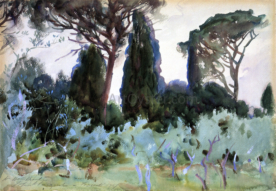 John Singer Sargent Landscape near Florence - Hand Painted Oil Painting