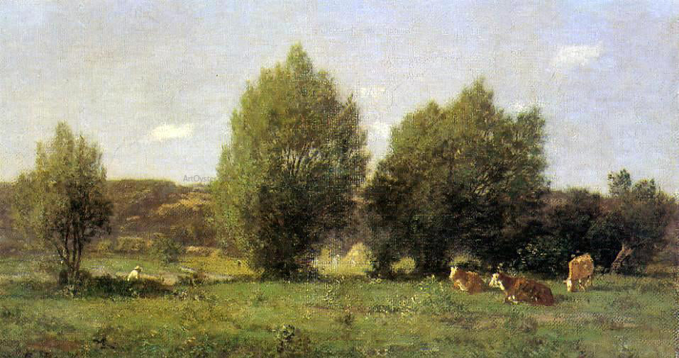 Eugene-Louis Boudin Landscape near Honfleur - Hand Painted Oil Painting