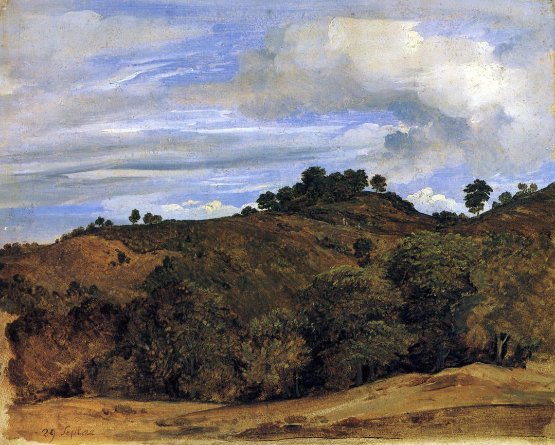  Heinrich Carl Reinhold Landscape near Olevano: La Serpentara - Hand Painted Oil Painting