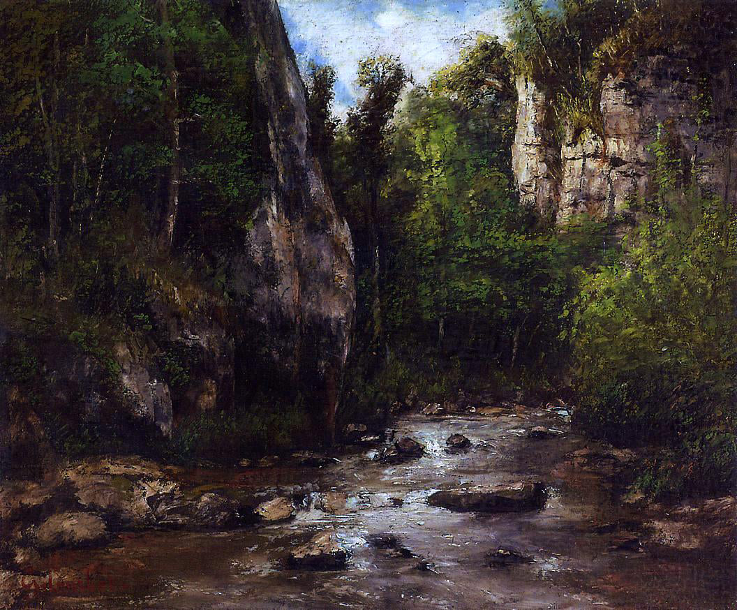 Gustave Courbet Landscape near Puit Noir, near Ornans - Hand Painted Oil Painting