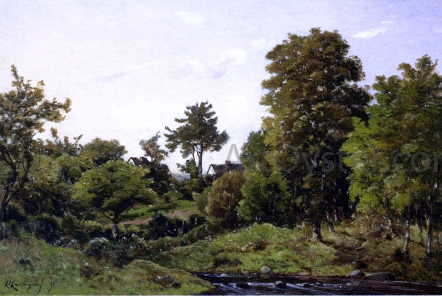 Henri Harpignies Landscape near St. Prive - Hand Painted Oil Painting