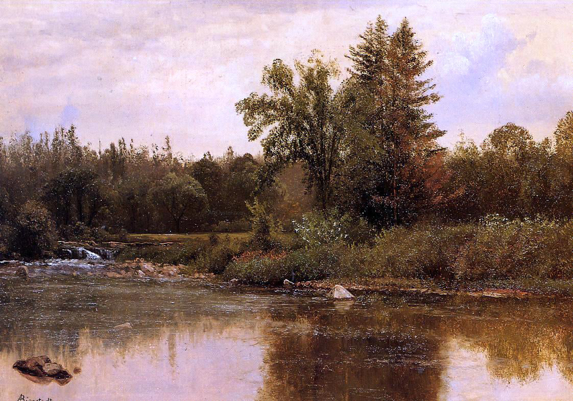 Albert Bierstadt Landscape, New Hampshire - Hand Painted Oil Painting