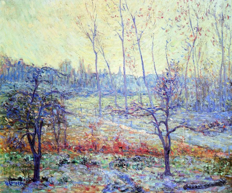 Gustave Loiseau Landscape of Givre in the Mist - Hand Painted Oil Painting