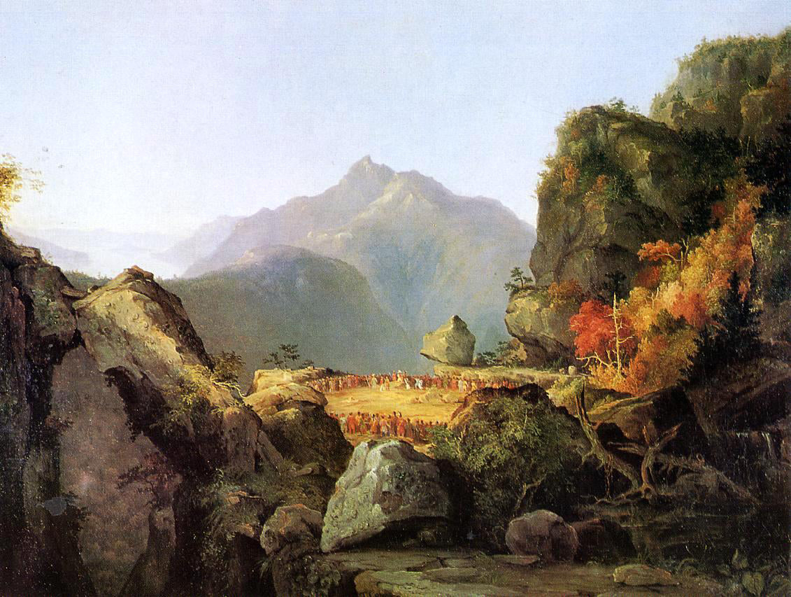 Thomas Cole Landscape Scene from 'The Last of the Mohicans' - Hand Painted Oil Painting