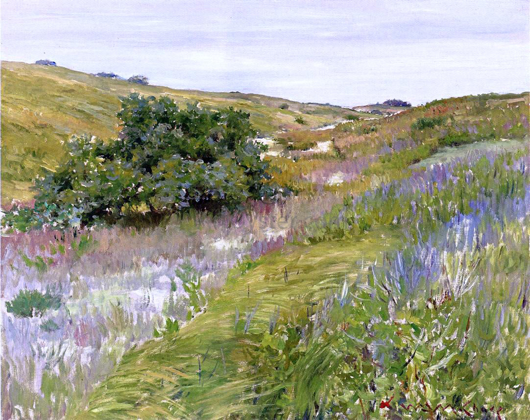 William Merritt Chase Landscape, Shinnecock Hills - Hand Painted Oil Painting
