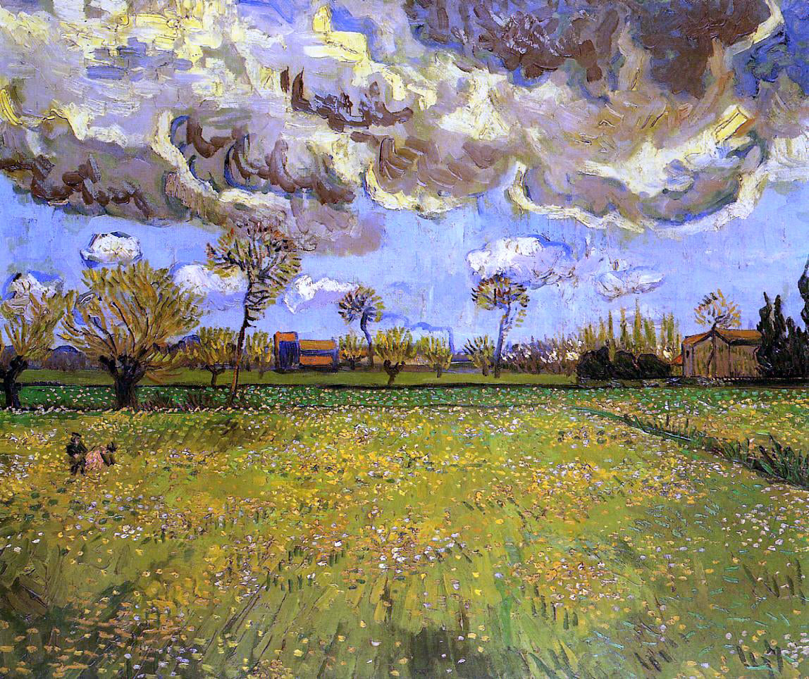 Vincent Van Gogh Landscape under a Stormy Sky - Hand Painted Oil Painting