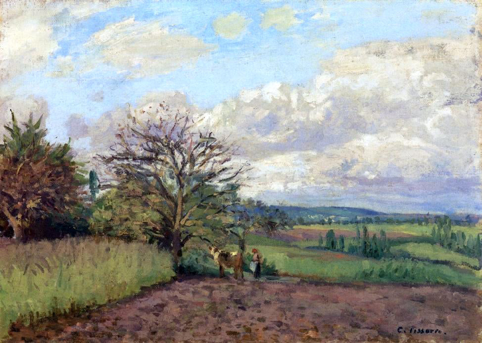 Camille Pissarro Landscape with a Cowherd - Hand Painted Oil Painting