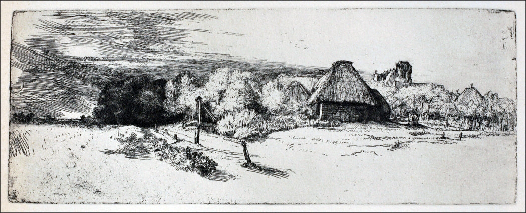 Rembrandt Van Rijn The Landscape with a Ruined Tower and a Clear Foreground - Hand Painted Oil Painting