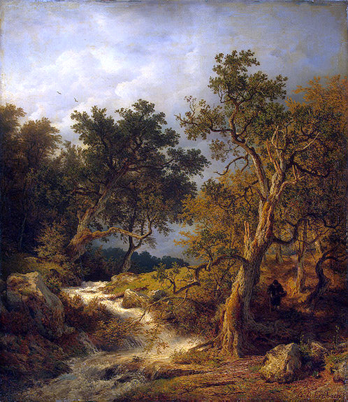  Andreas Achenbach Landscape with a Stream - Hand Painted Oil Painting