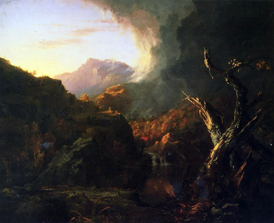 Thomas Cole Landscape with Dead Trees - Hand Painted Oil Painting
