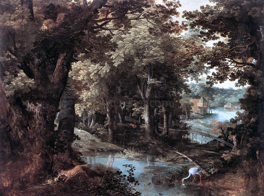 Adriaan Van Stalbemt Landscape with Fables - Hand Painted Oil Painting