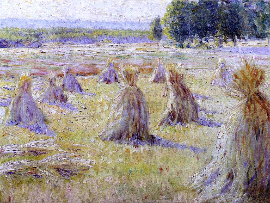 Dawson Dawson-Watson Landscape with Haystack - Hand Painted Oil Painting