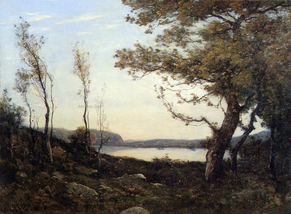 Henri Harpignies Landscape with Lake - Hand Painted Oil Painting