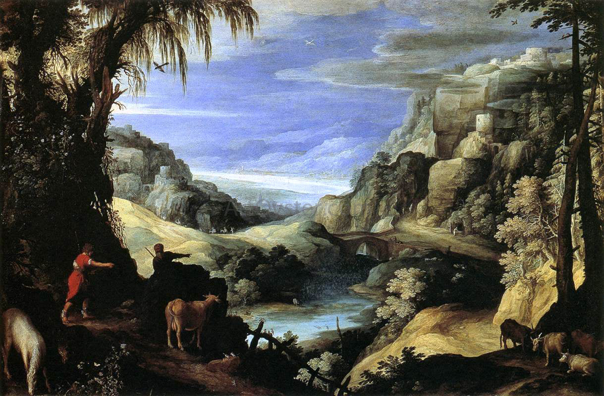 Paul Bril Landscape with Mercury and Argus - Hand Painted Oil Painting