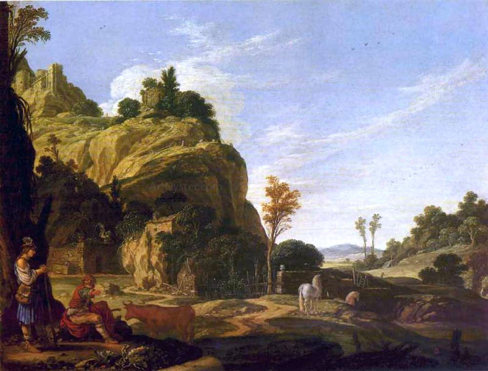 Jacob Pynas Landscape with Mercury and Battus - Hand Painted Oil Painting