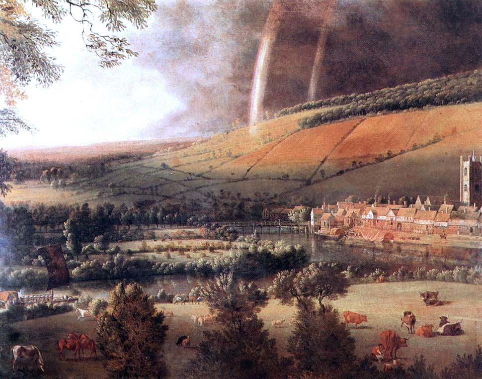 Jan Siberechts Landscape with Rainbow, Henley-on-Thames - Hand Painted Oil Painting