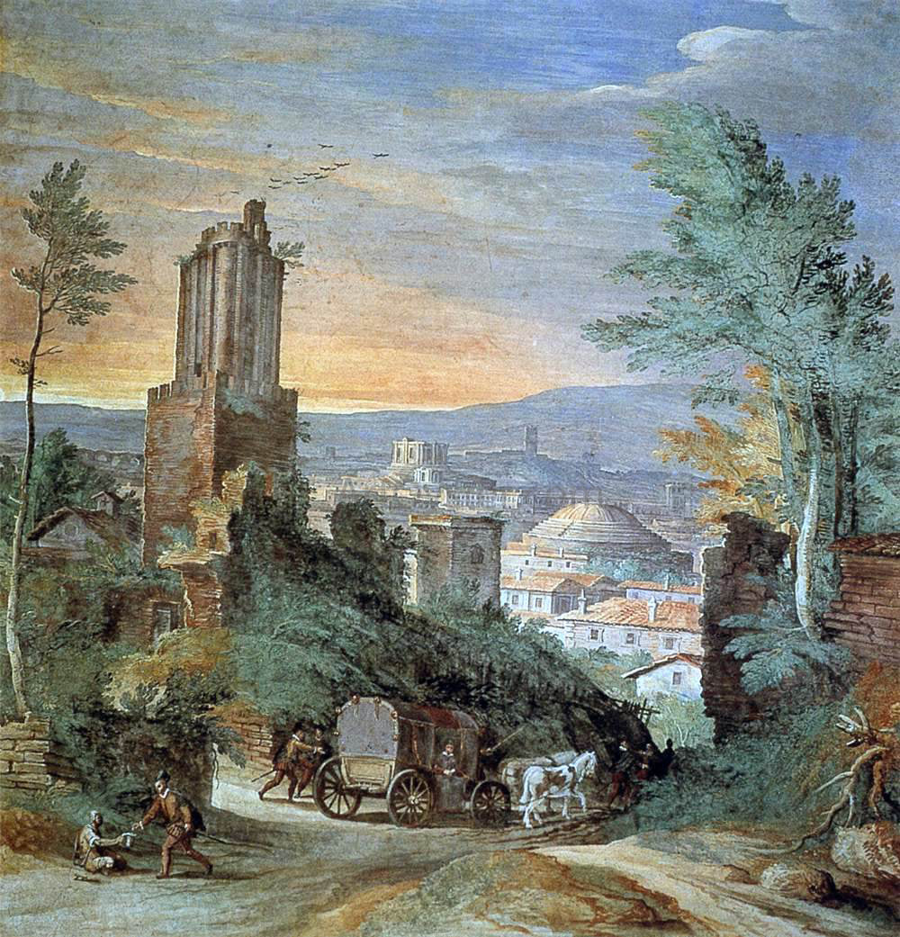 Paul Bril Landscape with Roman Ruins - Hand Painted Oil Painting