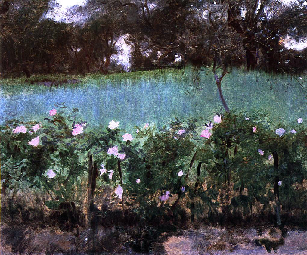 John Singer Sargent Landscape with Rose Trellis - Hand Painted Oil Painting
