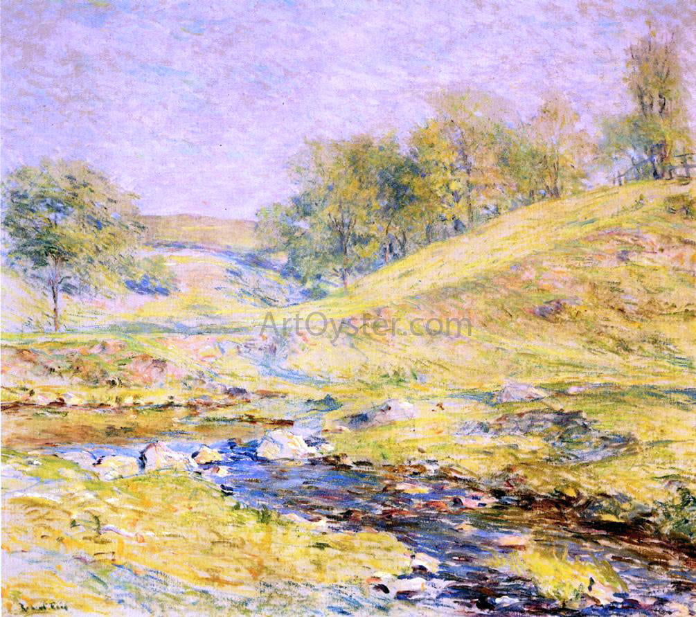 Robert Lewis Reid Landscape with Stream - Hand Painted Oil Painting