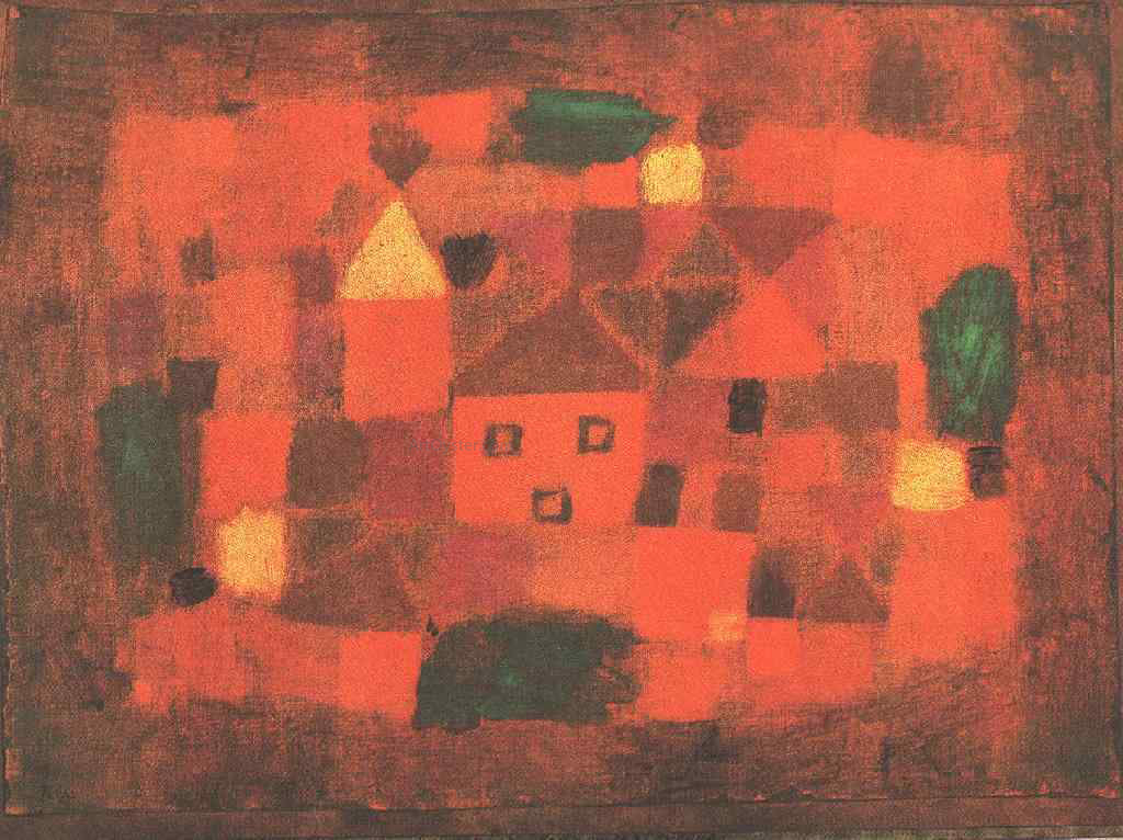  Paul Klee Landscape with Sunset - Hand Painted Oil Painting