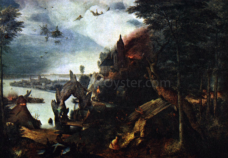 The Elder Pieter Bruegel Landscape with the Temptation of Saint Anthony - Hand Painted Oil Painting