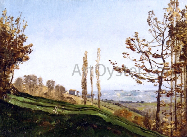 Paul-Camille Guigou Landscape with Three Poplars - Hand Painted Oil Painting