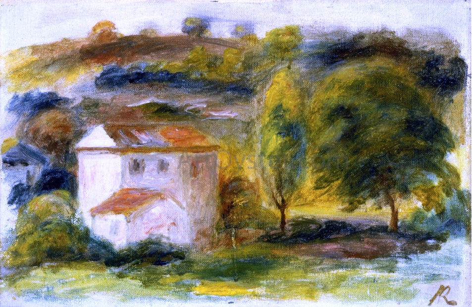 Pierre Auguste Renoir Landscape with White House - Hand Painted Oil Painting