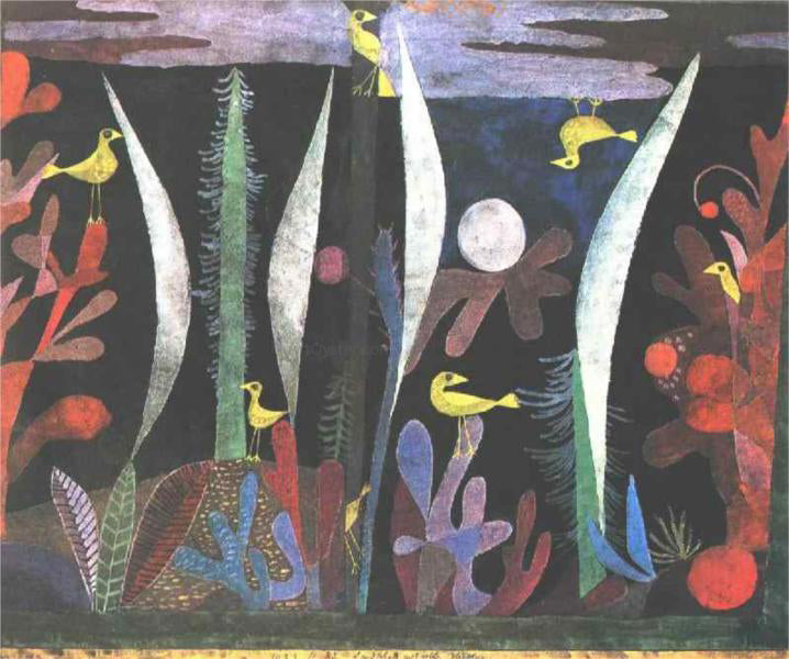  Paul Klee Landscape with Yellow Birds - Hand Painted Oil Painting