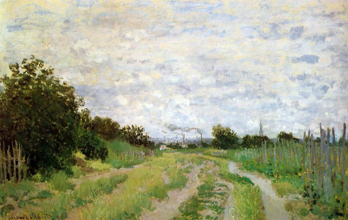 Claude Oscar Monet Lane in the Vineyards at Argenteuil - Hand Painted Oil Painting