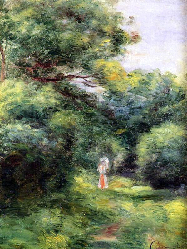 Pierre Auguste Renoir Lane in the Woods, Woman with a Child in Her Arms - Hand Painted Oil Painting