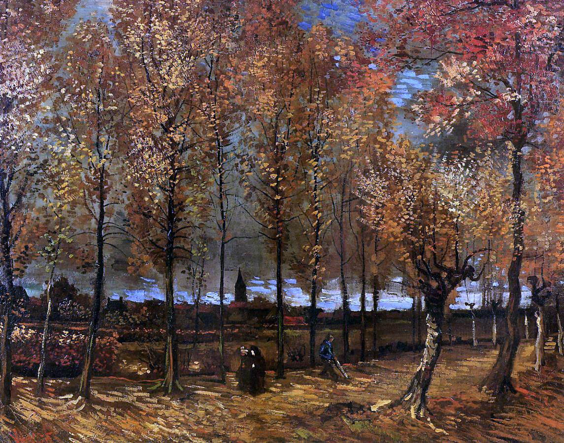 Vincent Van Gogh Lane with Poplars - Hand Painted Oil Painting