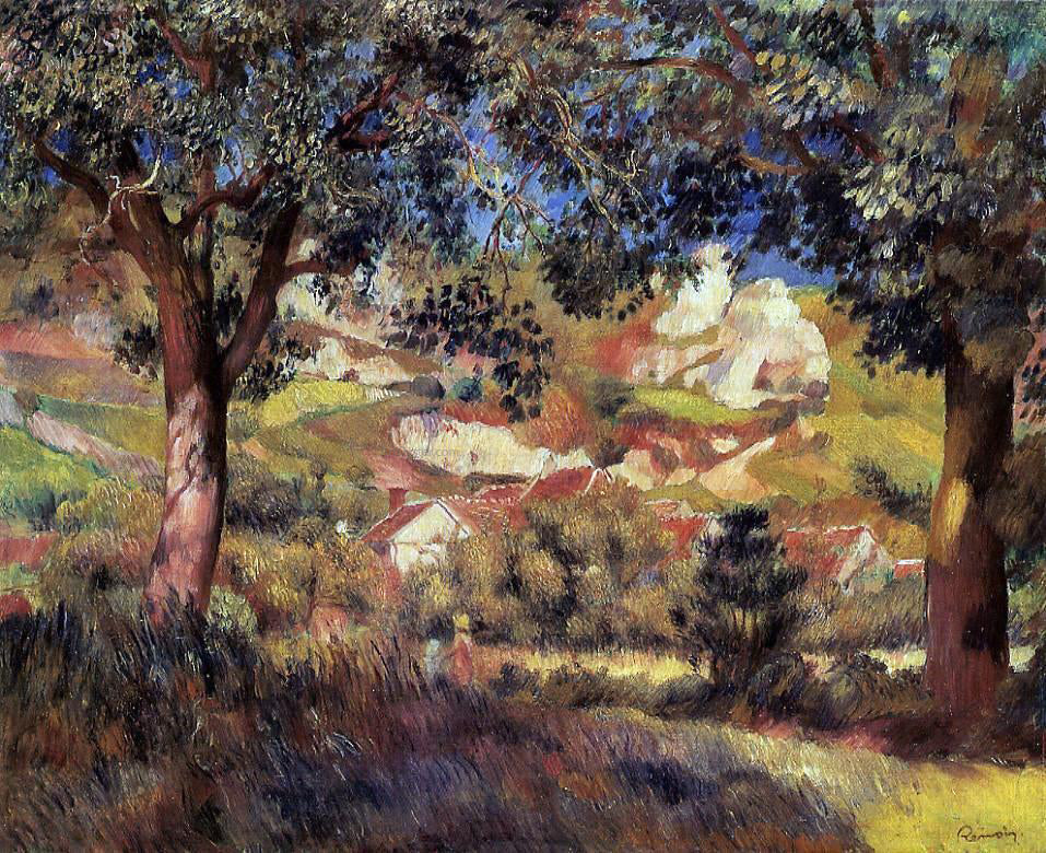 Pierre Auguste Renoir Landscape in La Roche-Guyon - Hand Painted Oil Painting