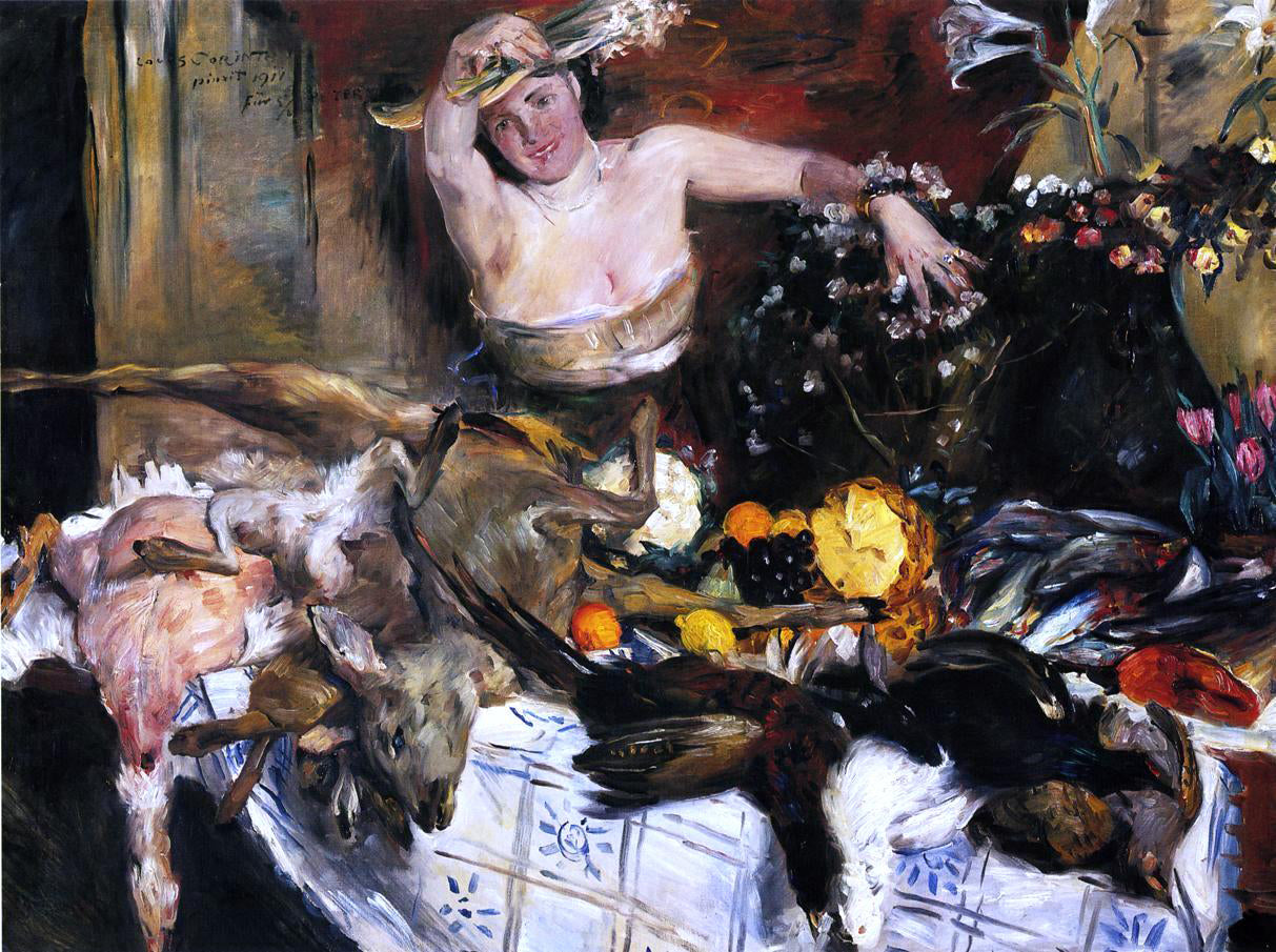 Lovis Corinth Large Still Life with Figure (also known as Birthday Picture) - Hand Painted Oil Painting