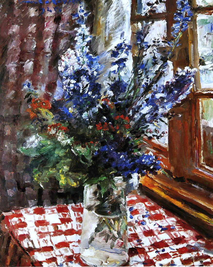 Lovis Corinth Larkspur - Hand Painted Oil Painting