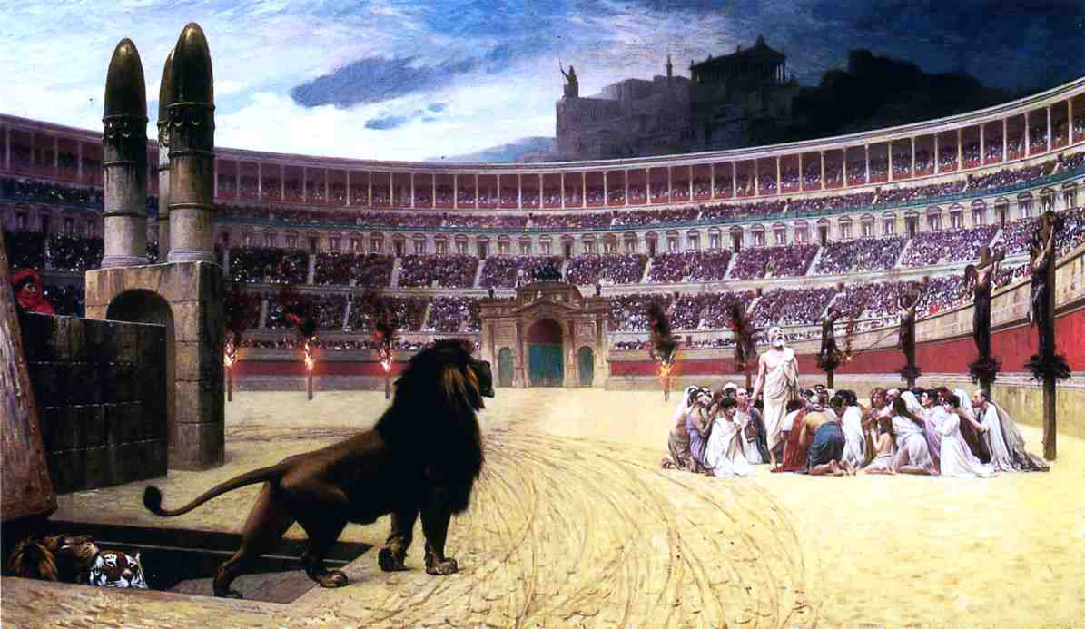 Jean-Leon Gerome Last Prayers of the Christian Martyrs - Hand Painted Oil Painting