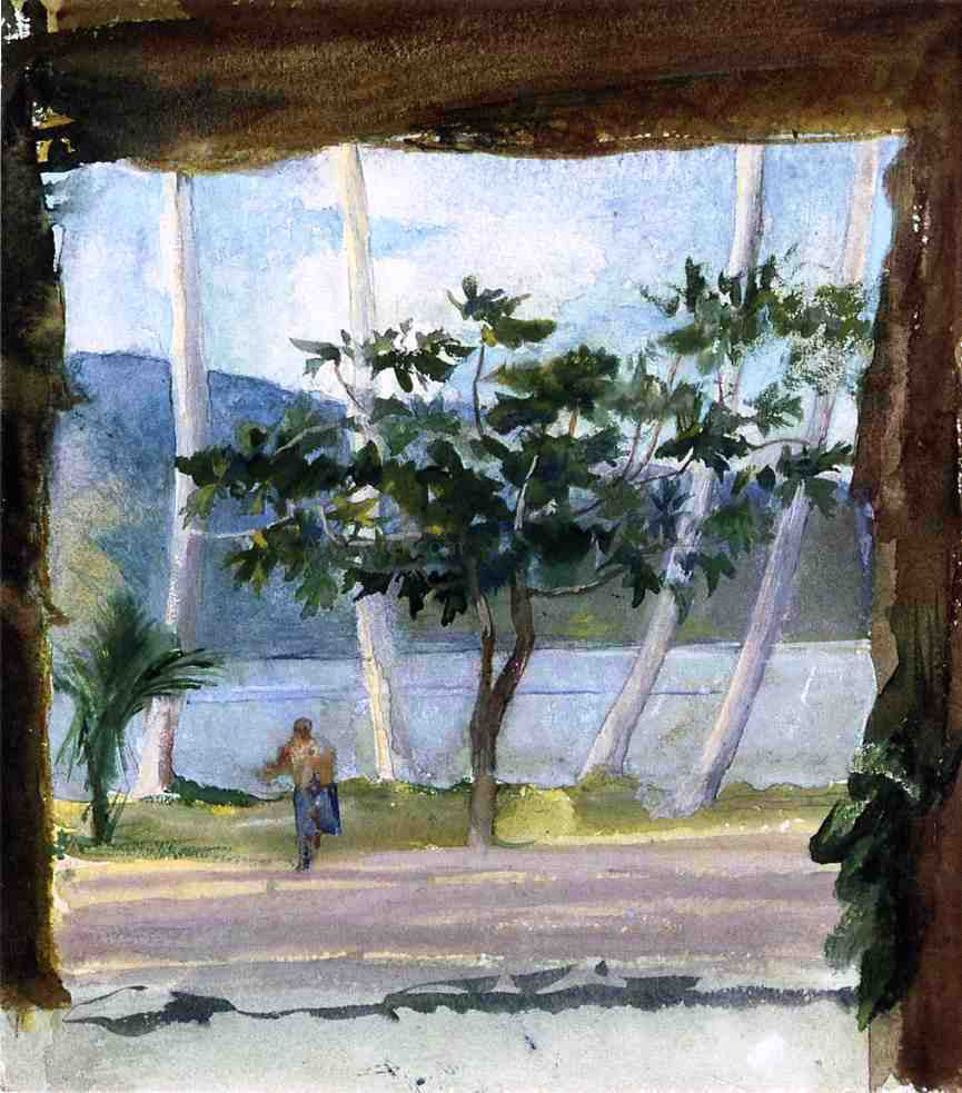 John La Farge Late Afternoon, Fagaloa Bay - Hand Painted Oil Painting