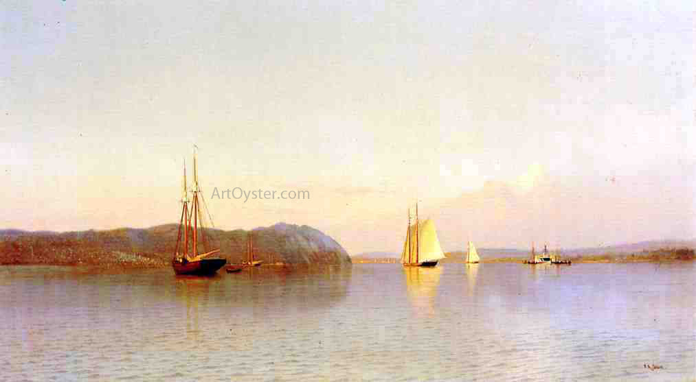 Francis A Silva Late Afternoon, Haverstraw Bay - Hand Painted Oil Painting