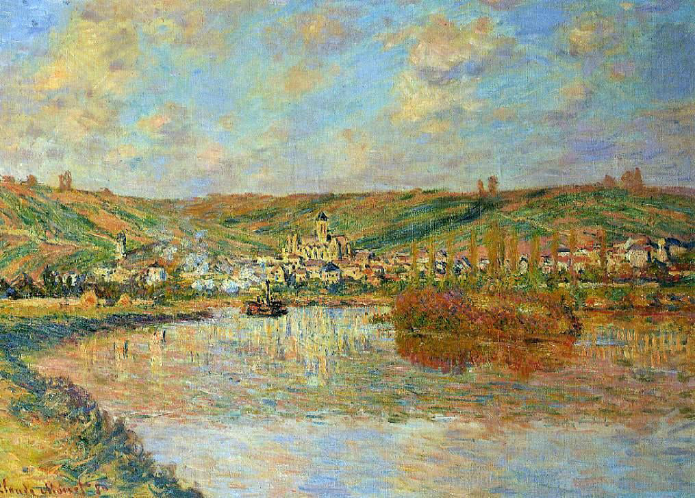 Claude Oscar Monet Late Afternoon in Vetheuil - Hand Painted Oil Painting