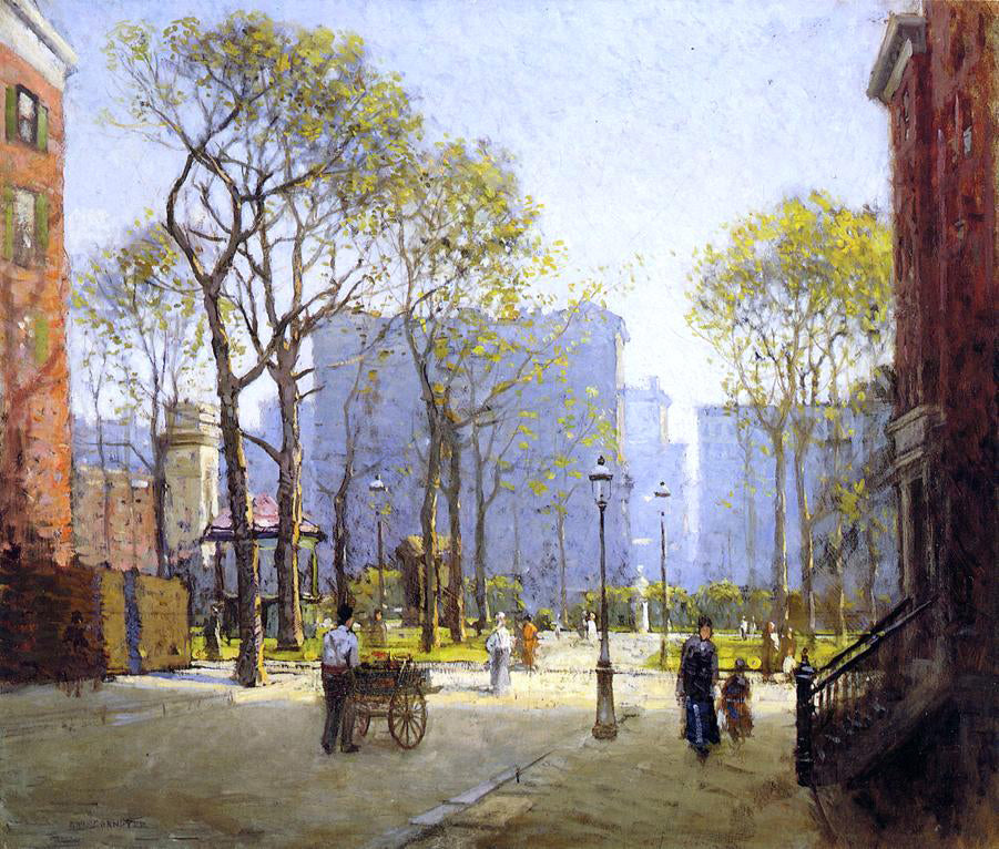 Paul Cornoyer Late Afternoon, Washington Square - Hand Painted Oil Painting