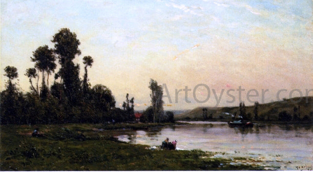 Hippolyte Camille Delpy Laundresses by the Sea at Etretat - Hand Painted Oil Painting