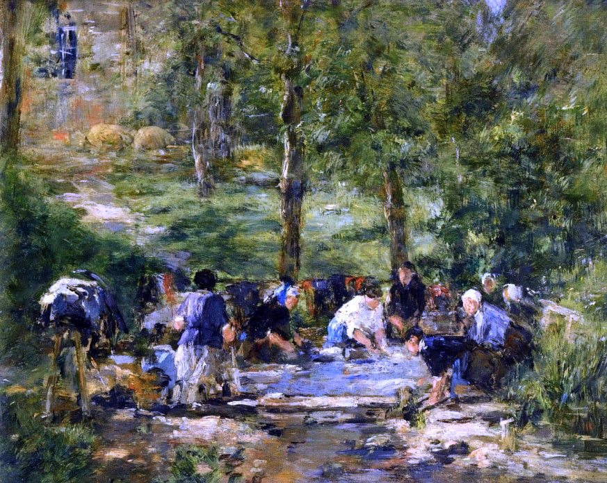 Eugene-Louis Boudin Lavoir du Chevel Blanc a Trouville - Hand Painted Oil Painting