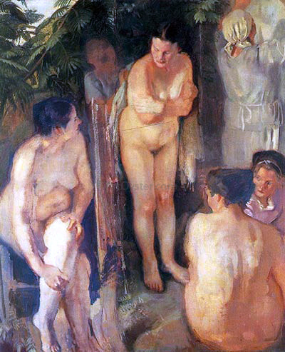 Armando Spadini Le Bagnanti - Hand Painted Oil Painting