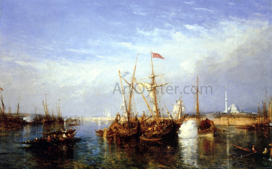 Felix Ziem Le Corne d'Or, Constantinople - Hand Painted Oil Painting
